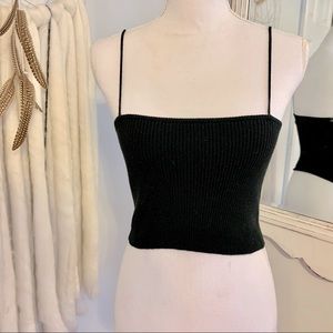Brandy Melville black ribbed tank top